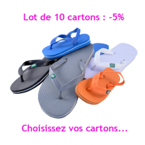 Tongs - Lot de 10 cartons -5%